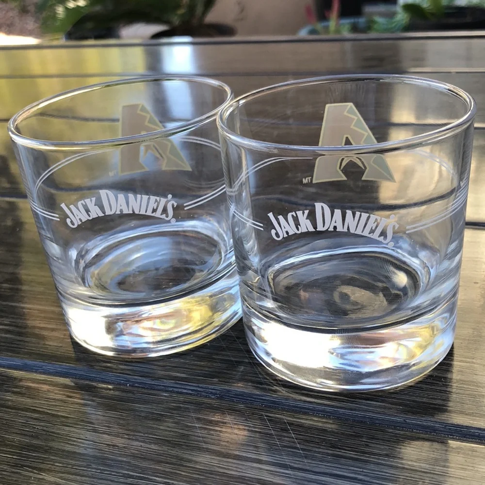 Jack Daniel's Arizona Diamondbacks Rocks Glass x6